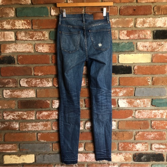 Madewell 9" High Rise Skinny Distressed Jeans - Picture 3 of 11